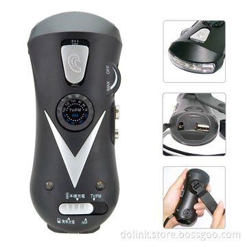 10-in-1 Multifuctional Crank Dynamo LED Flashlights